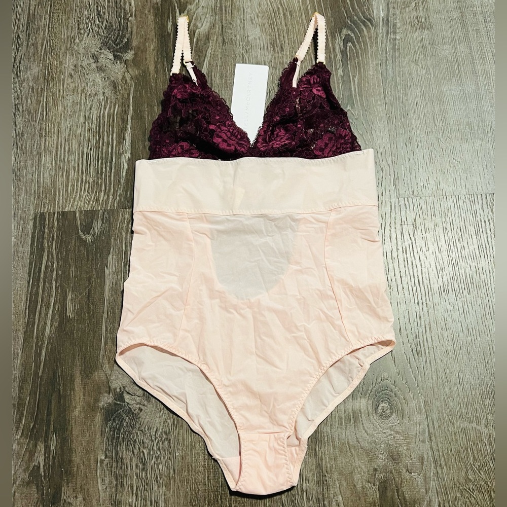 Stella McCartney**Pink/ Burgundy Lace Bodysuit**XS $229 - Picture 2 of 7